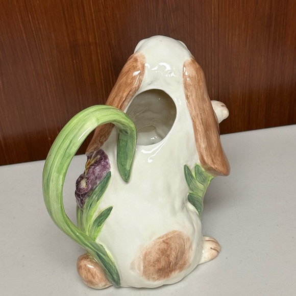 Vintage Fitz and Floyd Ceramic Serving Pitcher Bunnies shaped - Picture 14 of 16